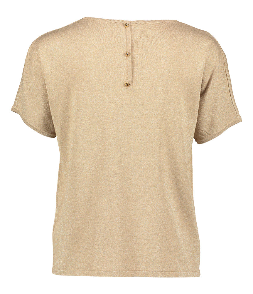 Gouden trui met witte parels Leo & Ugo