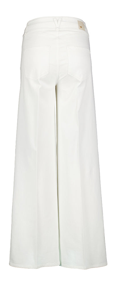 Jean blanc à jambes larges avec ceinture Sventy Belt Raphaello