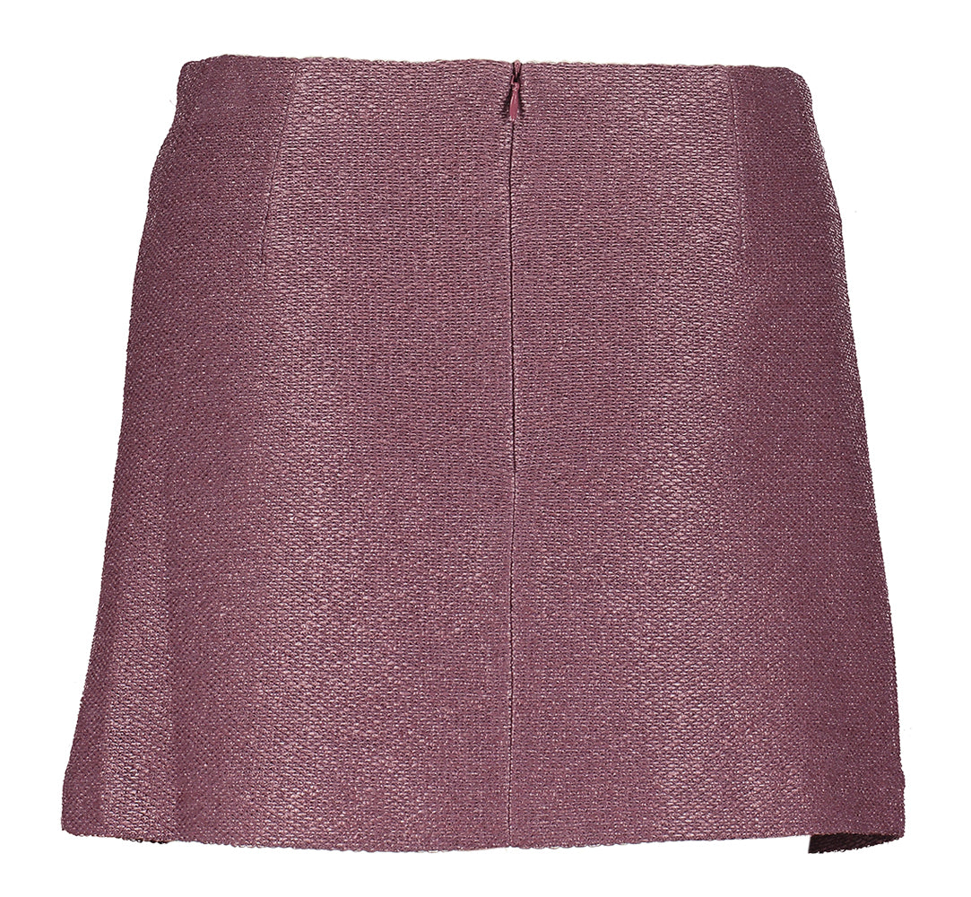 Bordeaux korte rok in structuur Isla March23