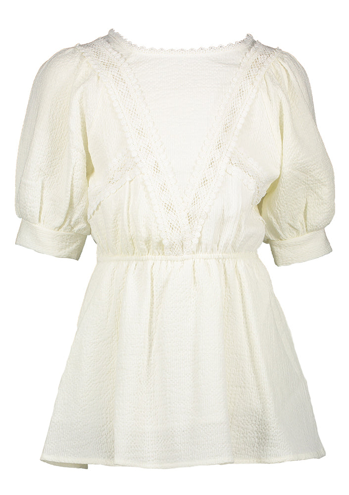 Robe écru brodée et dos nu Stream Indee