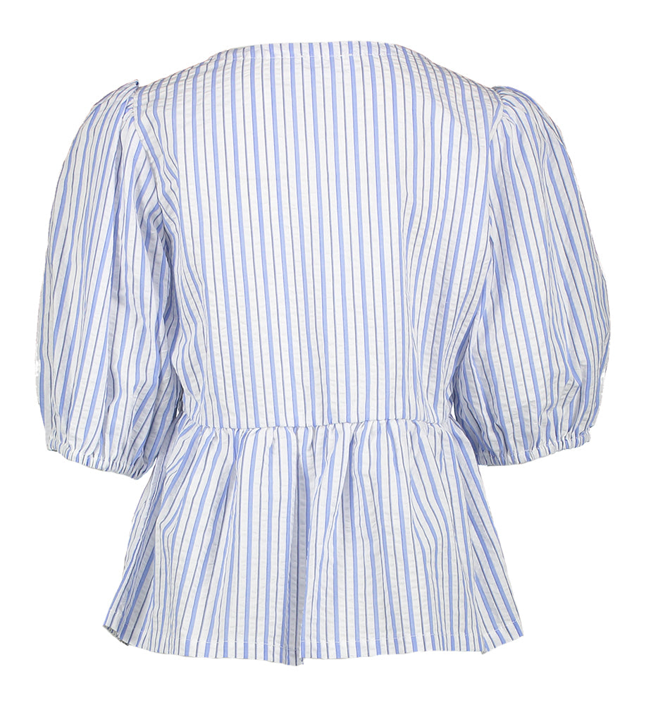 Chemisier blanc à rayures bleues Sweet Indee