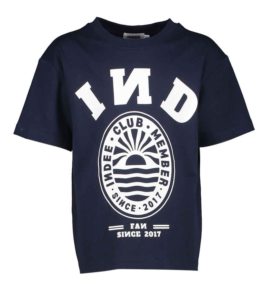 T-shirt bleu foncé avec logo Sienna Indee