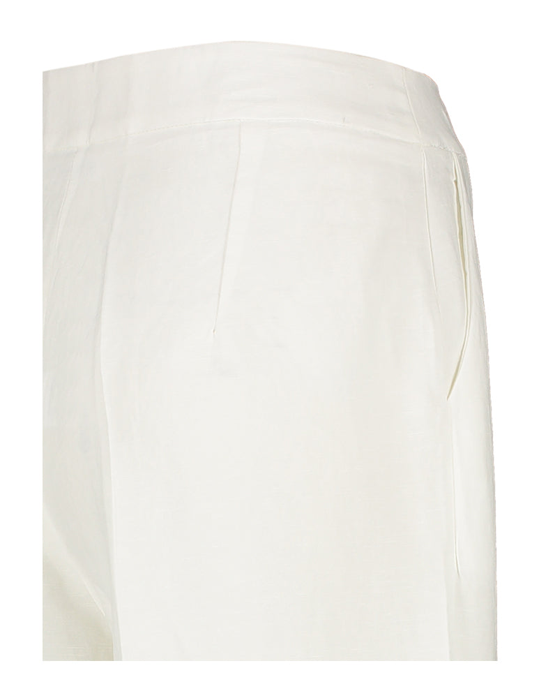 Pantalon fluide écru avec doublure en lin Sicilia Indee