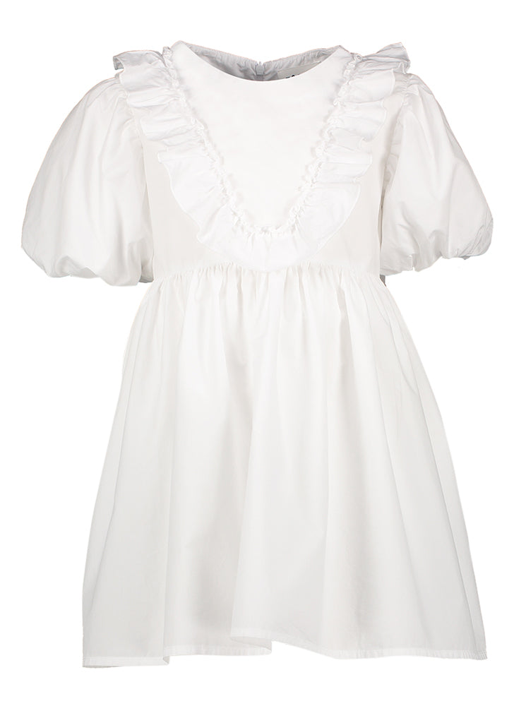 Witte katoenen jurk met pofmouw Wizard Prisma Morley