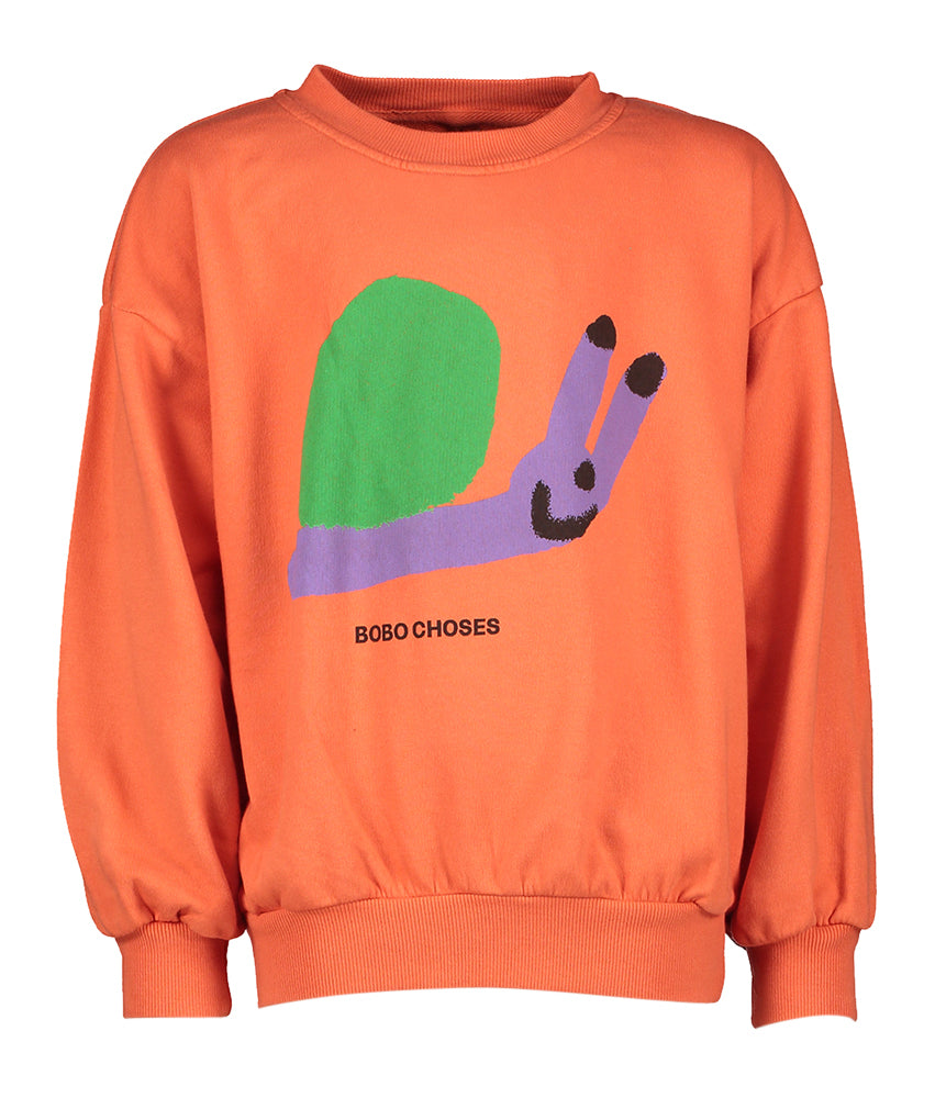 Rode sweater met slak Bobo Choses