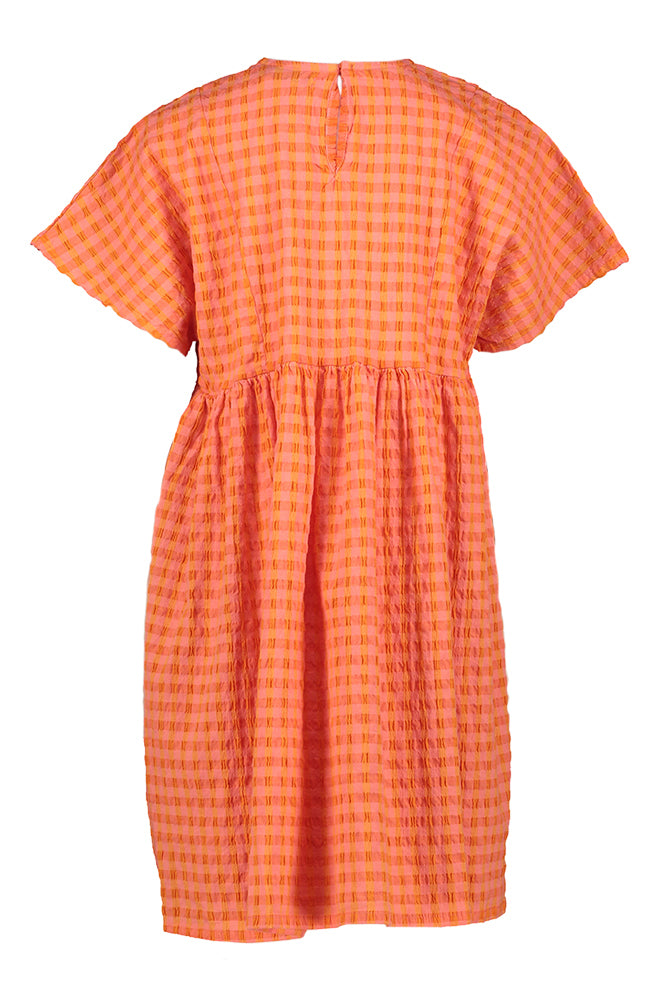 Robe fuchsia ample à rayures orange et motif tournesol Bobo Choses