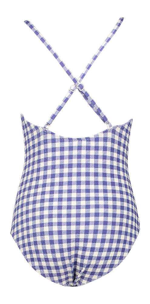 Blauw/wit geruit badpak Bobo Choses