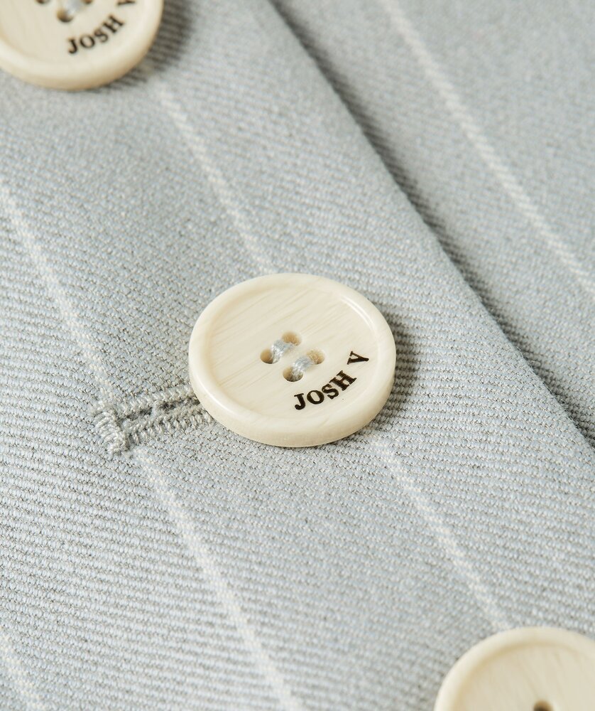 Sky Blue gestreept mouwloze gilet Rudy Josh V