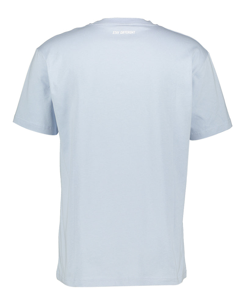 T-shirt en coton bleu clair à col rond Iriedaily