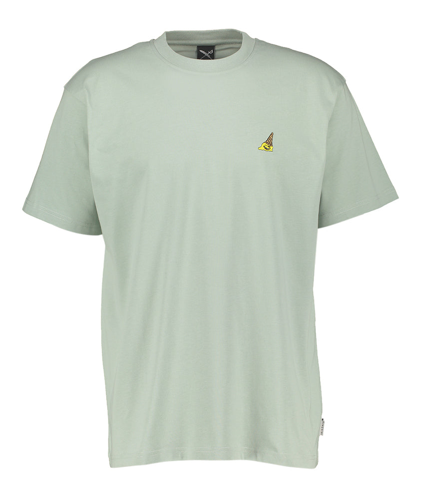 T-shirt en coton vert menthe avec un motif de glace Iriedaily