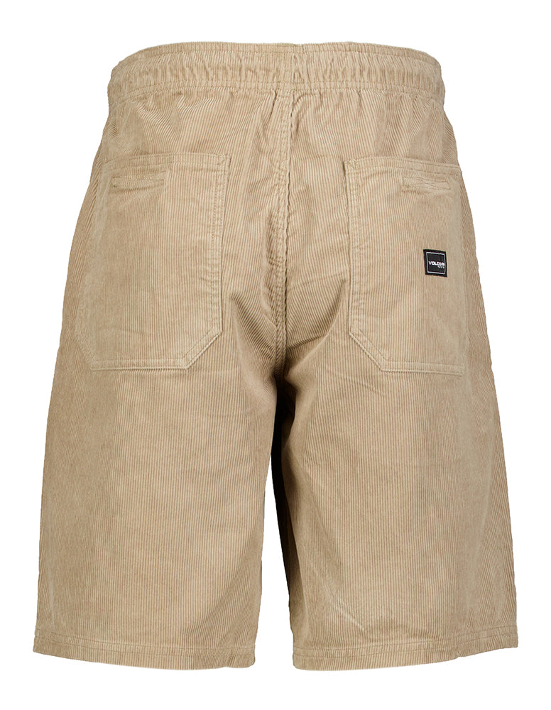 Beige ribfluwelen short Volcom
