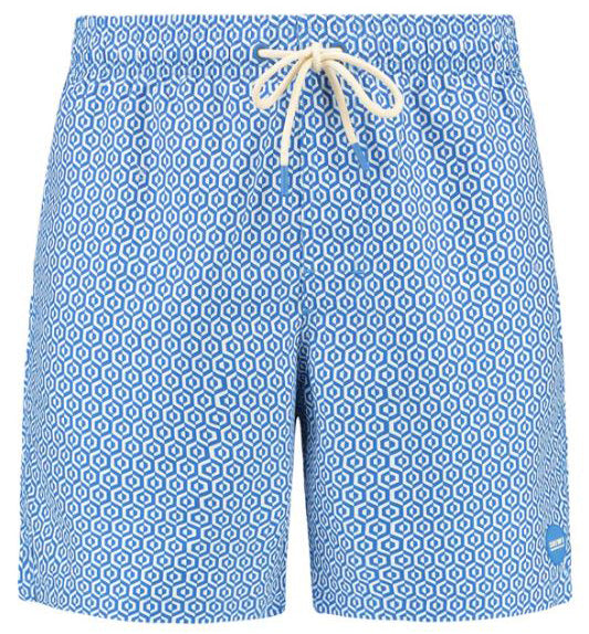 Short de bain bleu cobalt Mike Geo Style Shiwi