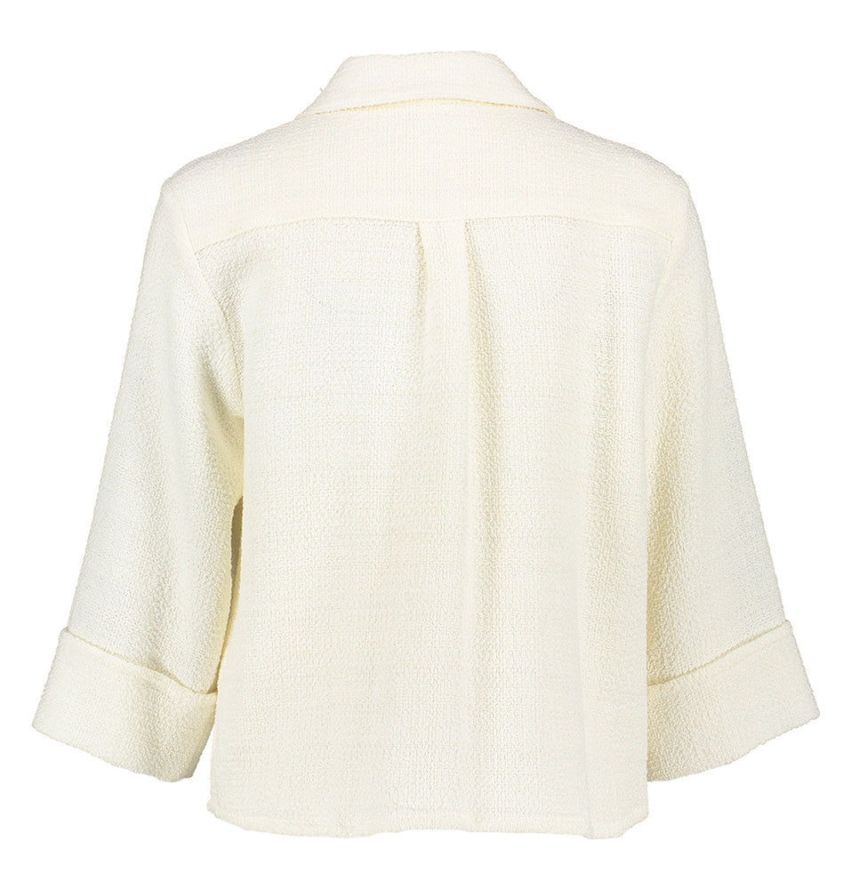 Chemisier écru à gros boutons Marie Méro