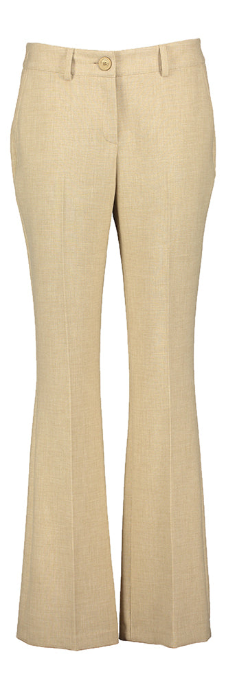 Beige geklede broek met plooi Marie Mero