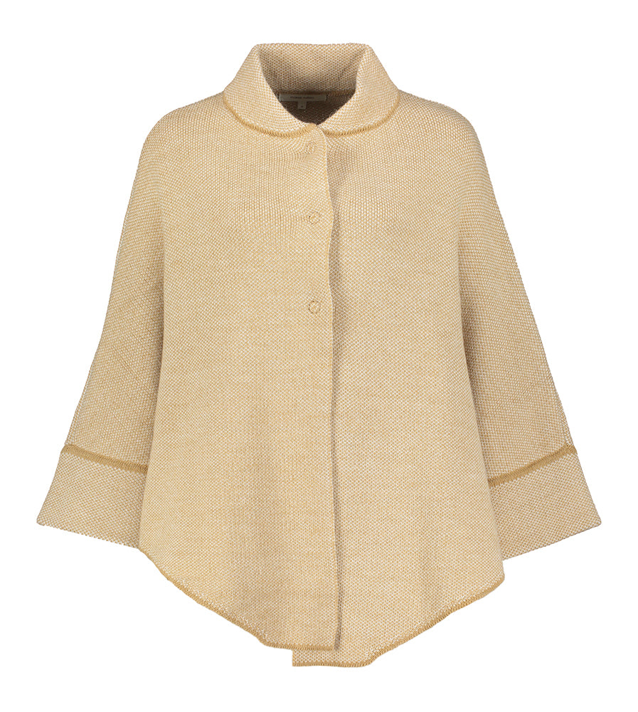 Poncho beige à manches larges Mariie Mero