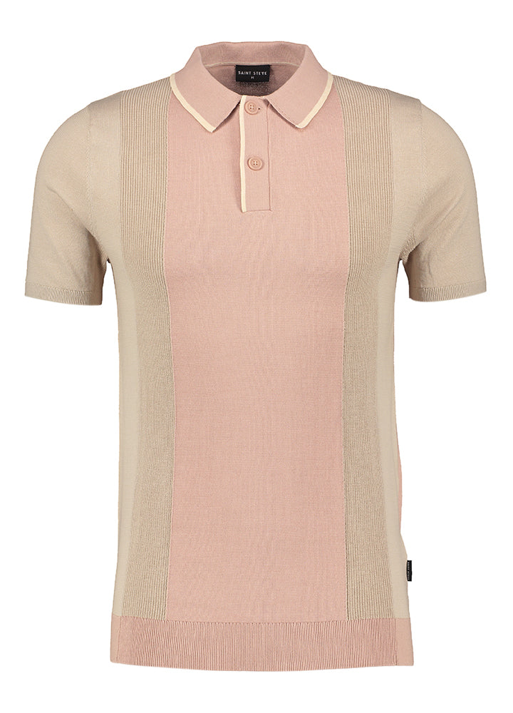 Poeder roze gestreepte polo Steff Saint Steve