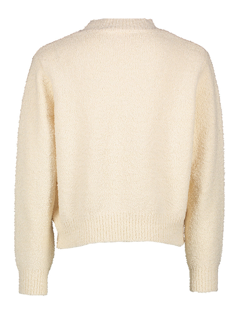 Pull en coton beige structuré AO75