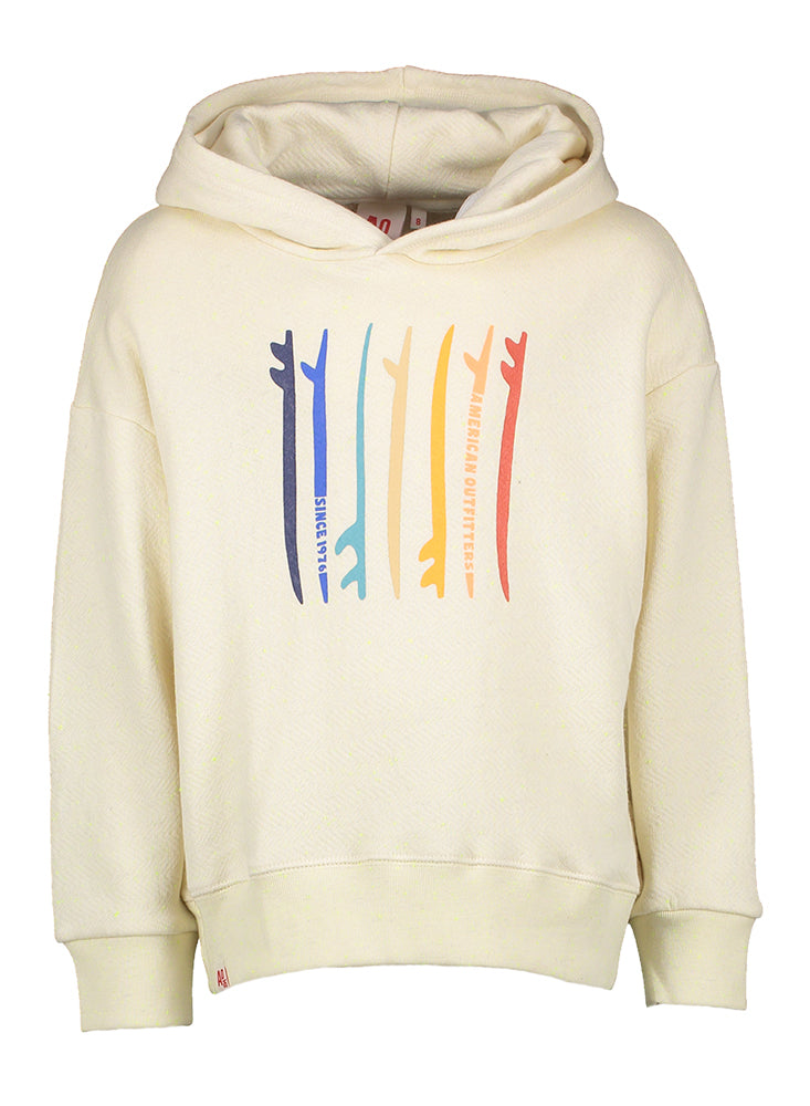 Ecru sweater met kap AO76