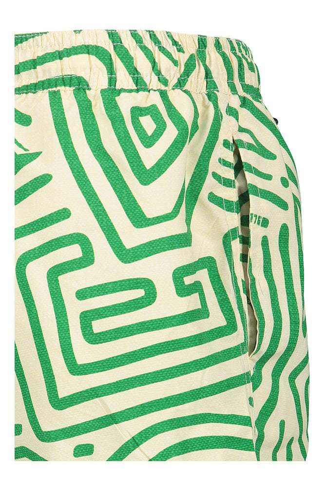 Blanc avec un caleçon vert AO