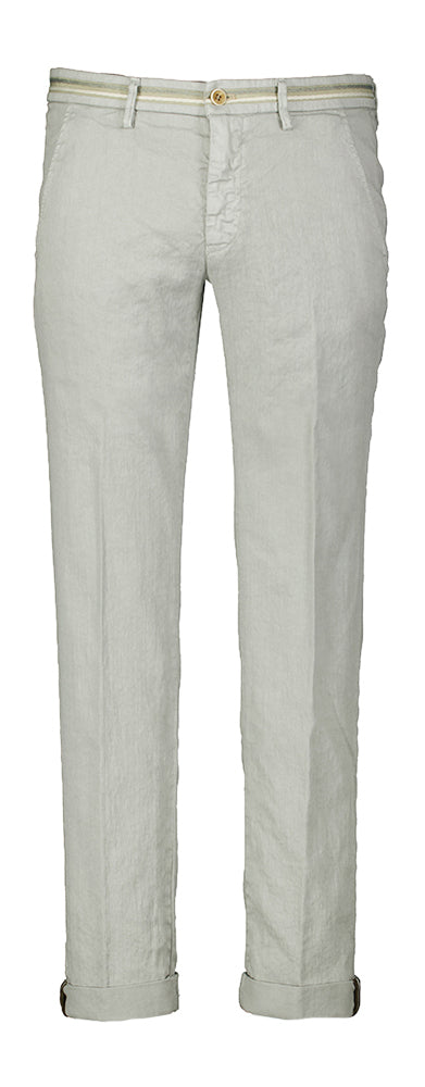 Chino slim en lin gris clair Mason's
