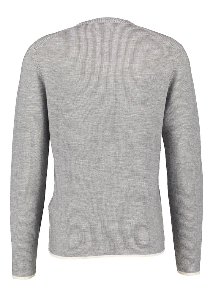 Pull en laine grise à col rond Liu Jo