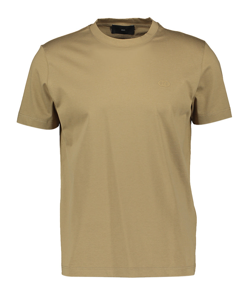 T-shirt taupe avec logo Liu Jo