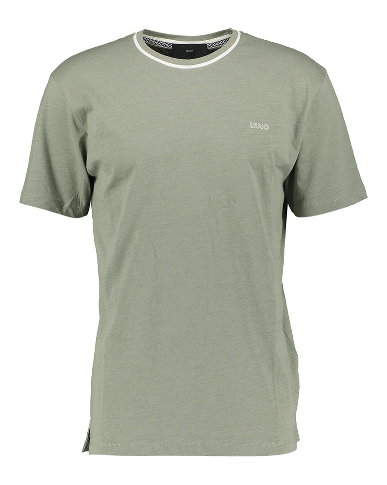 Kaki t-shirt met merklogo Liu Jo