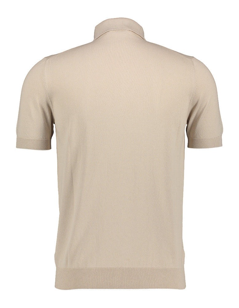 Beige polo met korte mouwen Gran Sasso