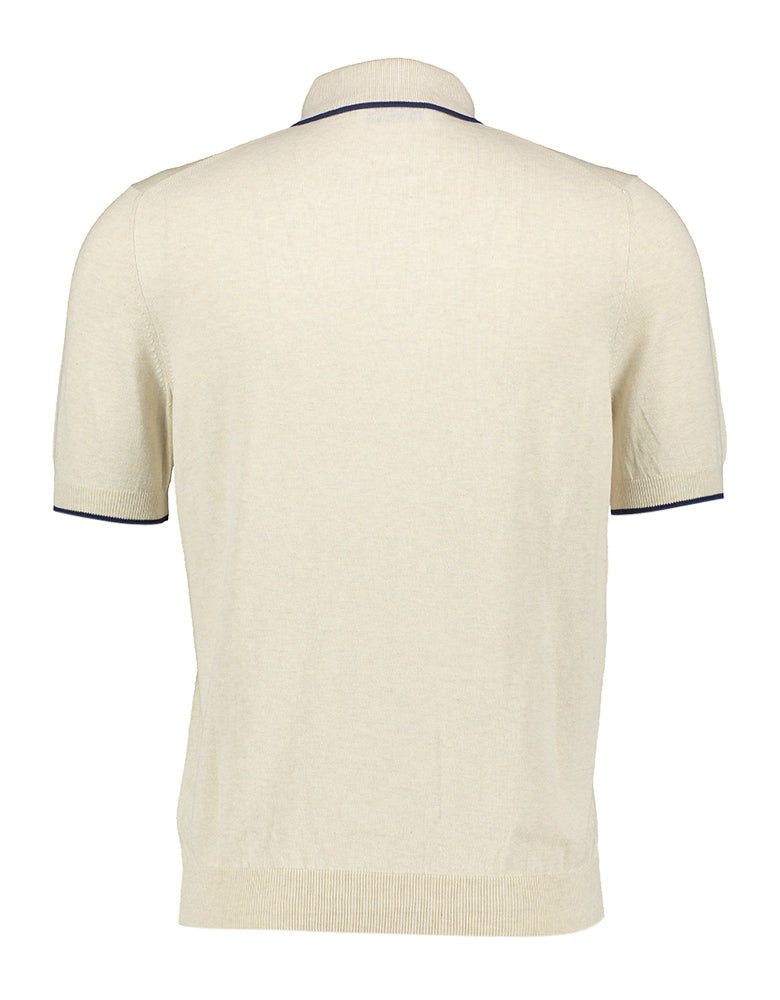 Polo en coton écru Gran Sasso