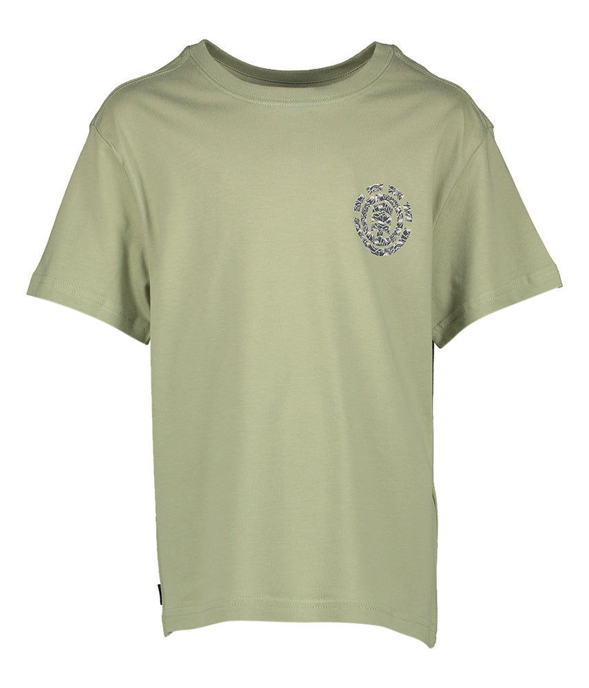 T-shirt vert kaki avec logo au dos Element