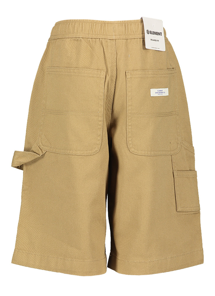 Camel kleurige short met elastiek Element