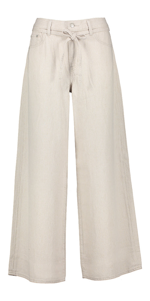 Beige linnen straight leg jeans mid waist Levi's