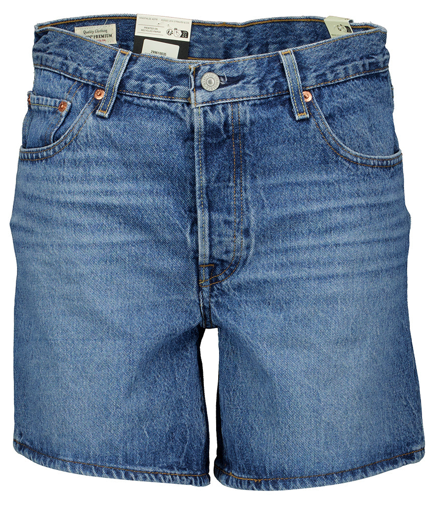 Blauwe relaxed jeans short 501 Rolled Shorts