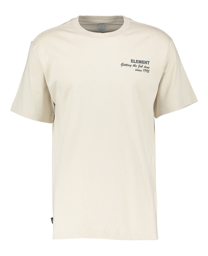 T-shirt à manches longues et col rond écru Tego Element