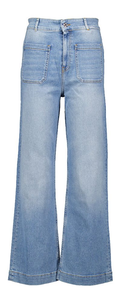 Blauwe slim fit jeans met hoge taille Preston Bellerose