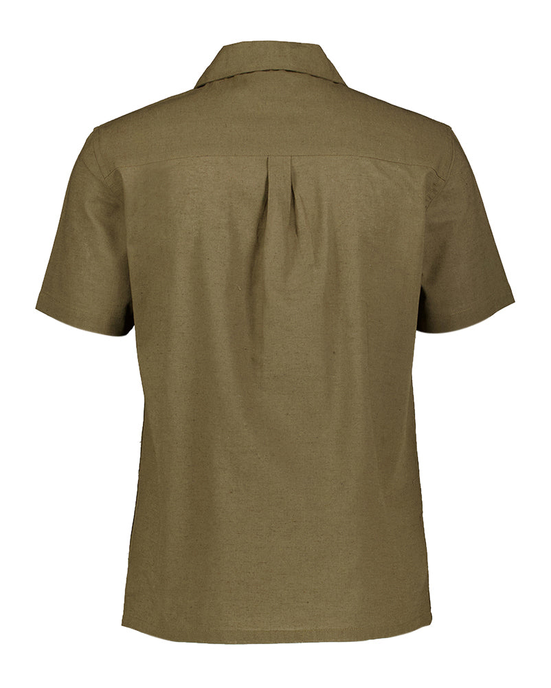 Chemise kaki en coton à manches courtes Anerkjendt