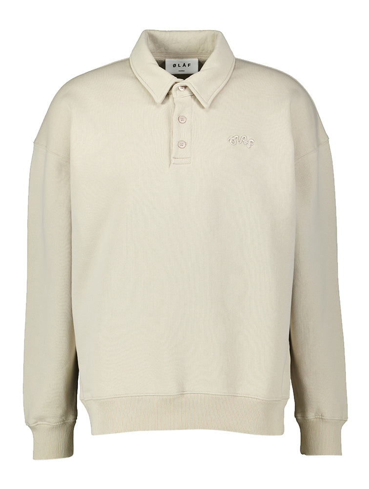 Beige trui met kraag Olaf