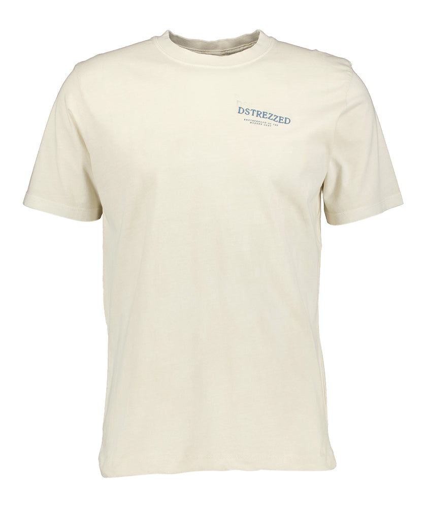 T-shirt beige avec imprimé au dos Nickolas Dstrezzed