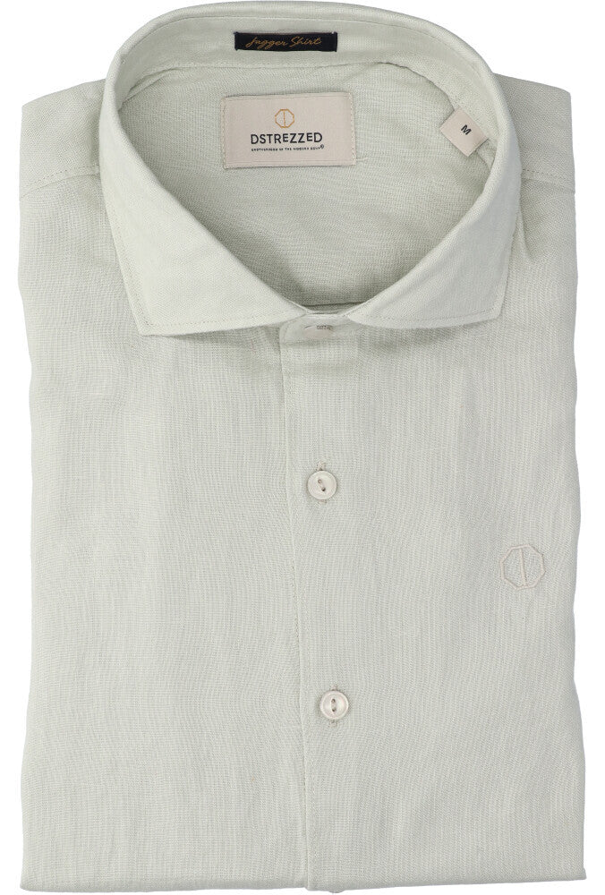 Mineral grey linnen hemd (regular fit) met lange mouwen Dstrezzed