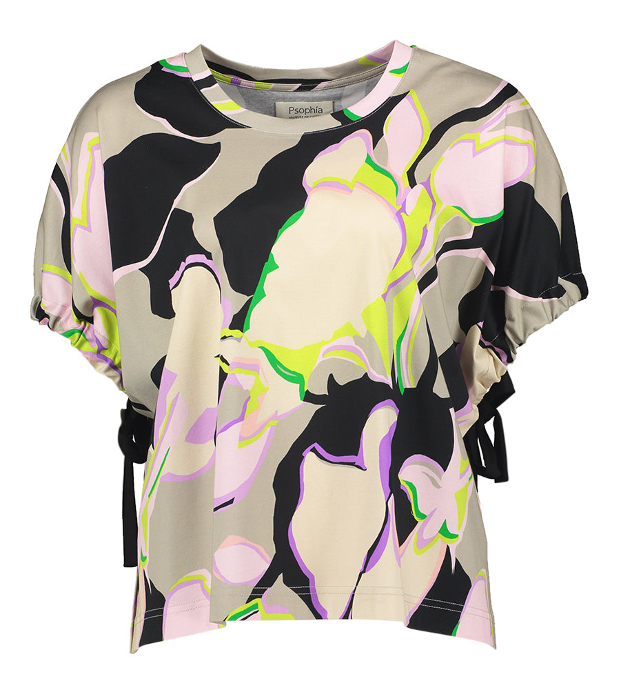 T-shirt en coton multicolore avec imprimé Psophia