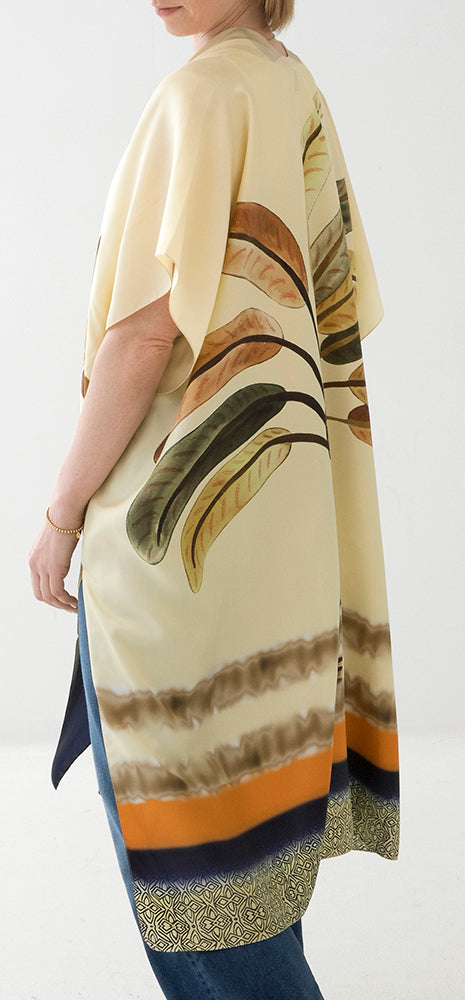 Yellow cardigan met bloemenprint Hanny K&J