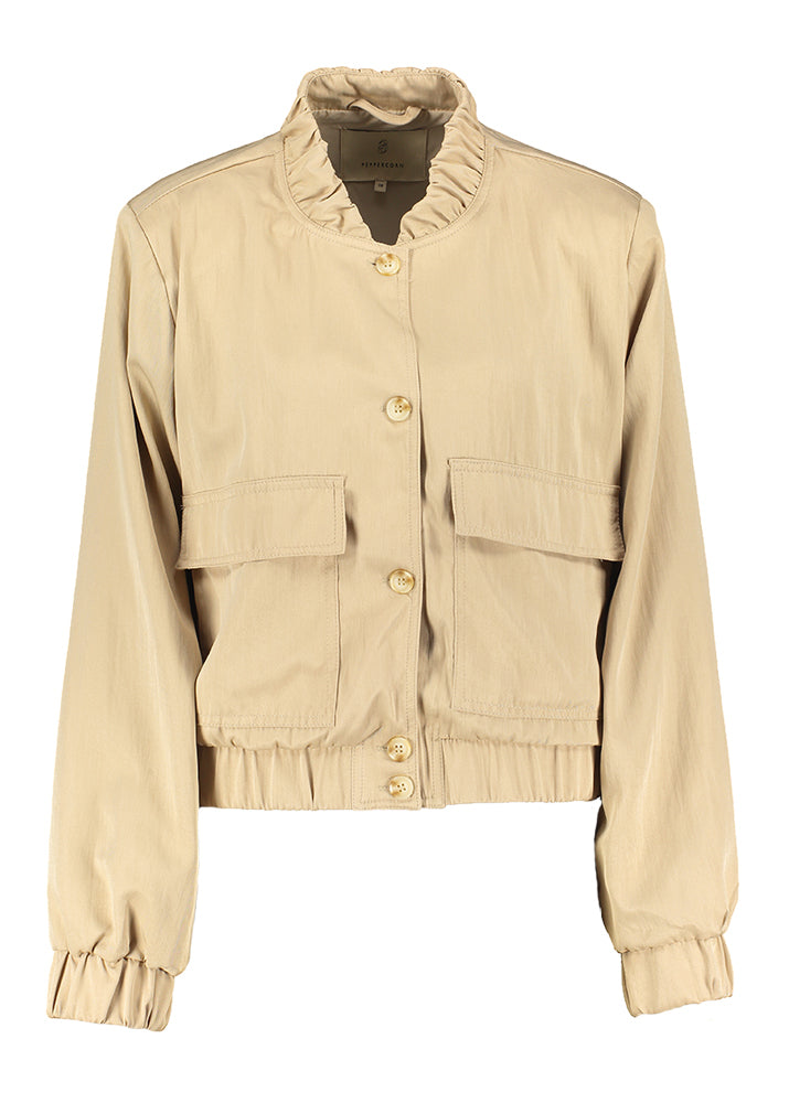 Beige vestje in parachutestof Grady Peppercorn