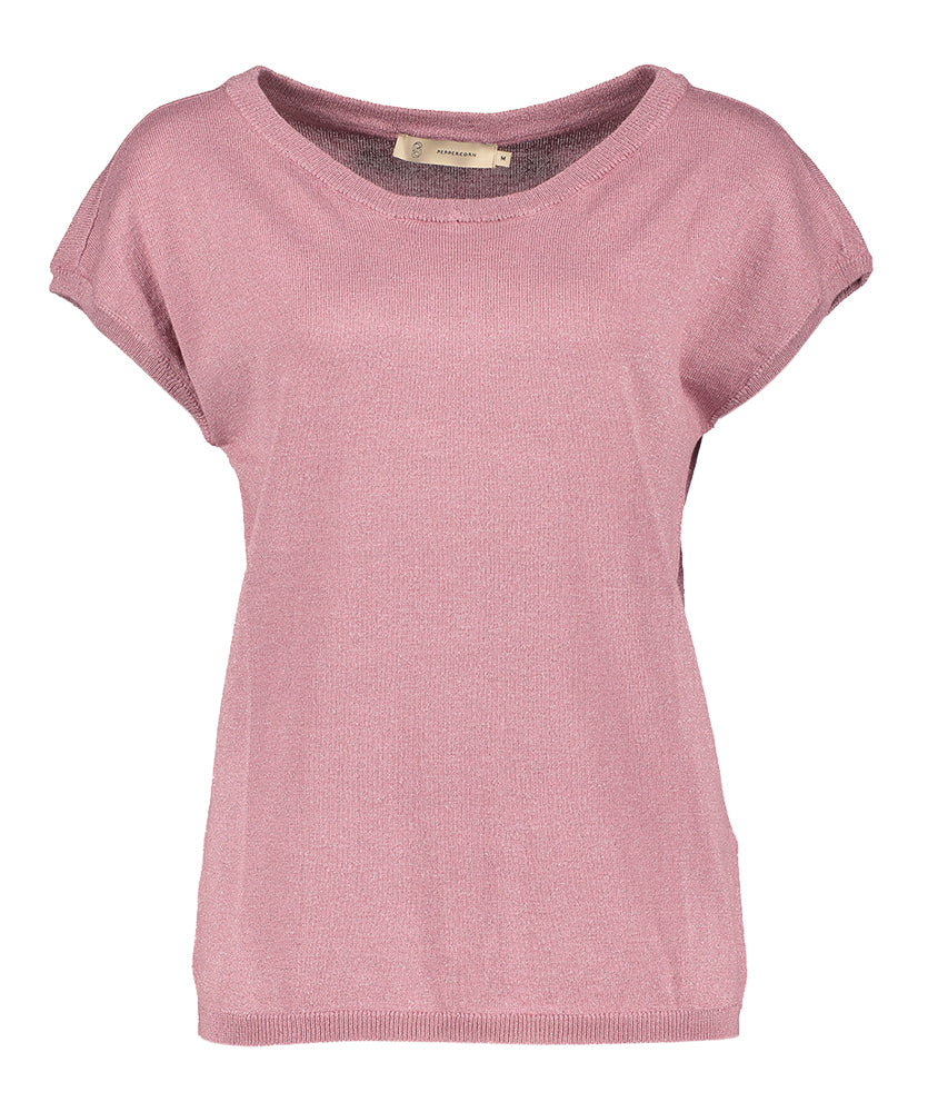 Roze mettalic top Remi Peppercorn