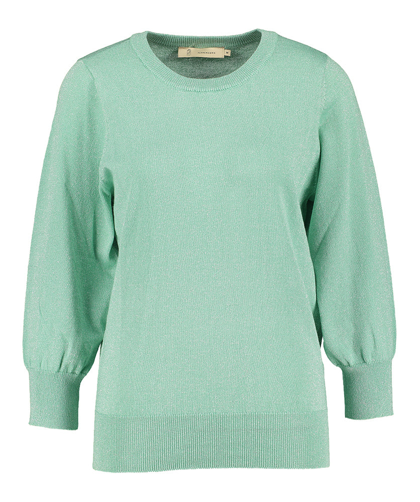 Groen metallic Remi Long Sleeve Peppercorn
