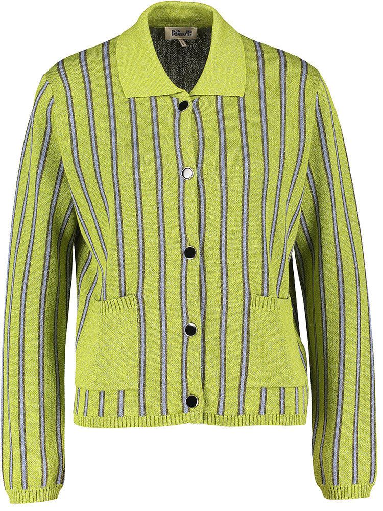 Gilet vert à rayures bleues et paillettes Capera Baum und Pferdgarten