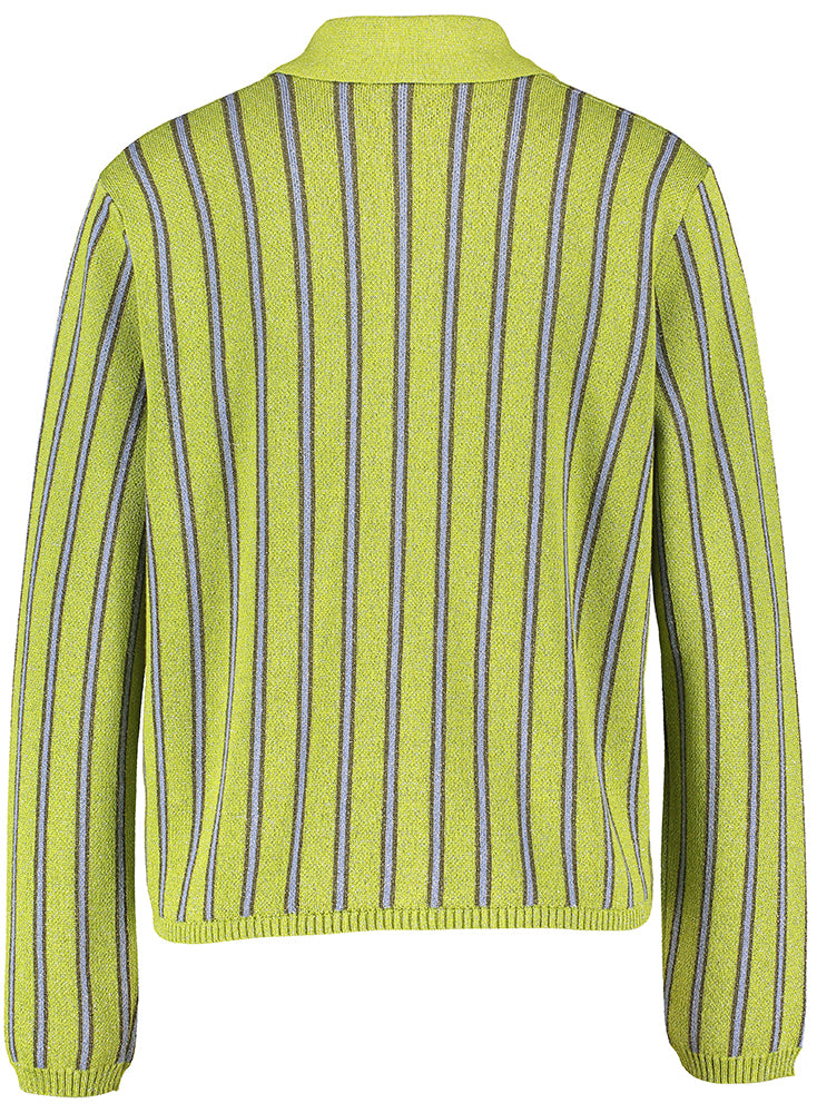 Groene gilet met blauw streeppatroon en glinsters Capera Baum und Pferdgarten