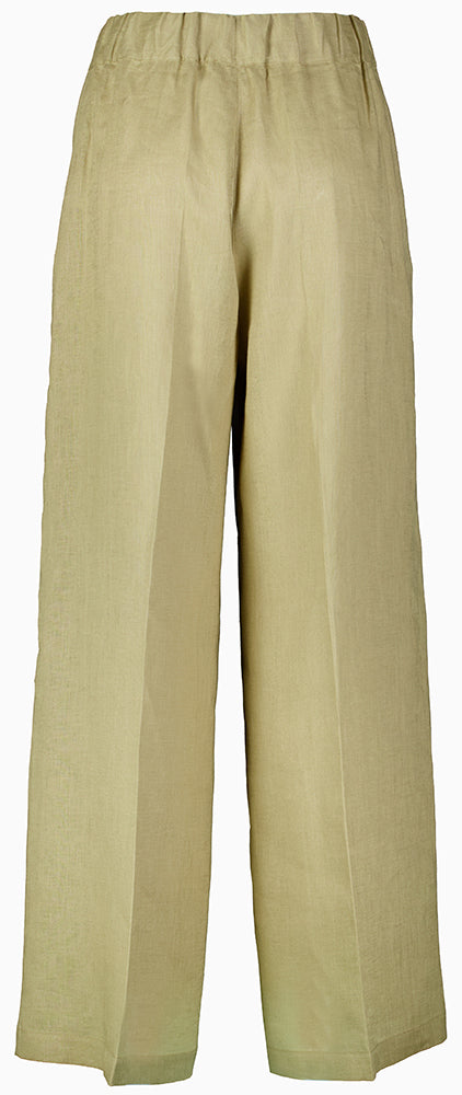 Pantalon en lin vert kaki Semicouture