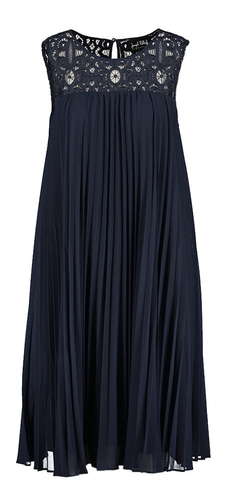 Robe plissée bleu foncé Jozeph Ribkoff