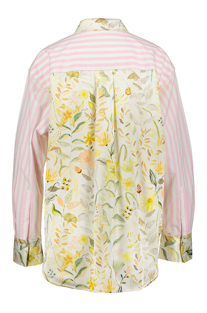 Chemisier rayé blanc et rose Herzen's