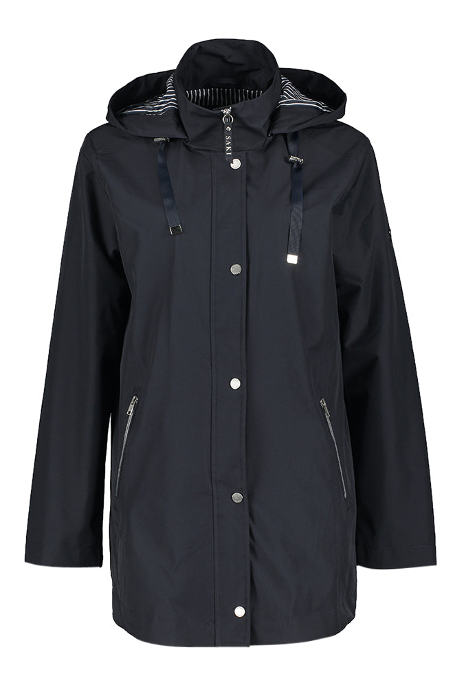 Veste d'été bleu foncé imperméable et coupe-vent Corinna Stand